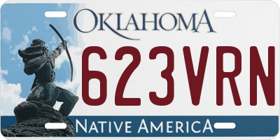 OK license plate 623VRN