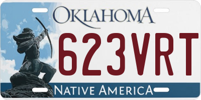 OK license plate 623VRT
