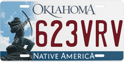 OK license plate 623VRV