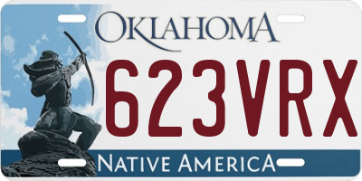 OK license plate 623VRX