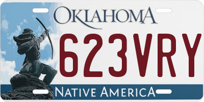 OK license plate 623VRY
