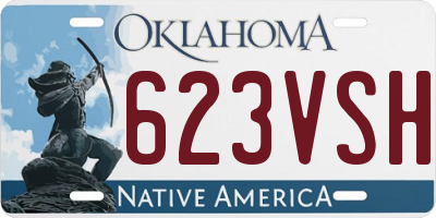 OK license plate 623VSH