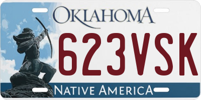 OK license plate 623VSK