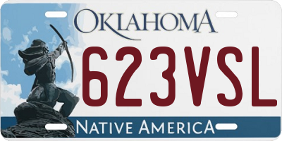 OK license plate 623VSL