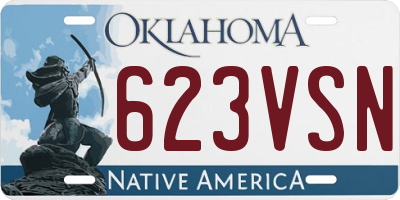 OK license plate 623VSN