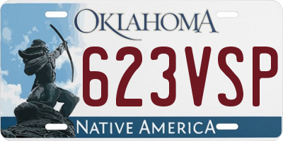 OK license plate 623VSP