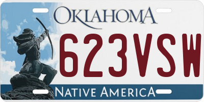 OK license plate 623VSW