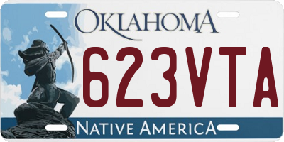 OK license plate 623VTA