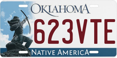 OK license plate 623VTE