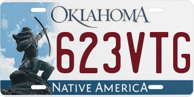 OK license plate 623VTG