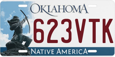OK license plate 623VTK