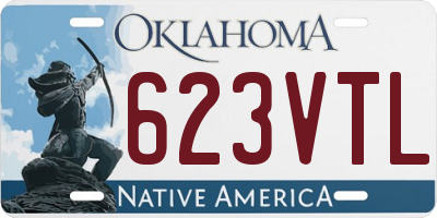OK license plate 623VTL