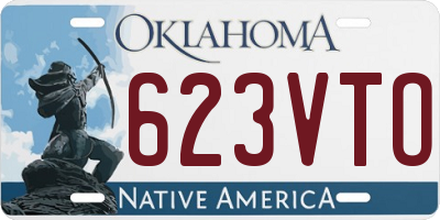 OK license plate 623VTO