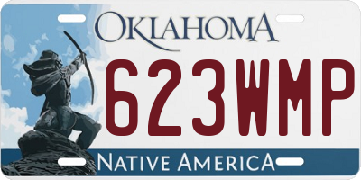 OK license plate 623WMP