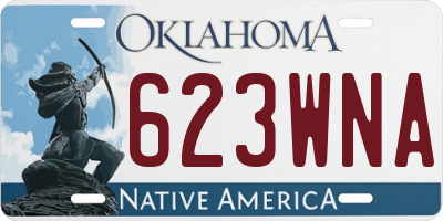 OK license plate 623WNA