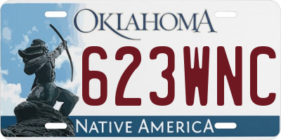 OK license plate 623WNC