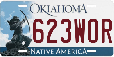OK license plate 623WOR