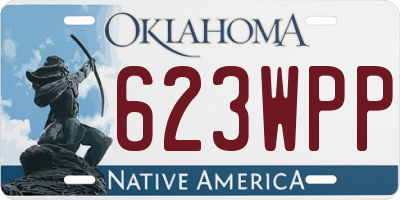 OK license plate 623WPP