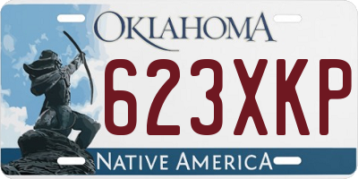 OK license plate 623XKP