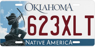 OK license plate 623XLT