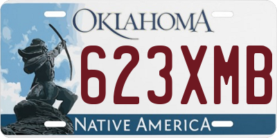 OK license plate 623XMB