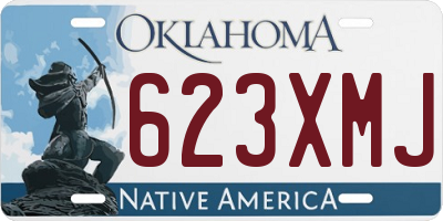 OK license plate 623XMJ