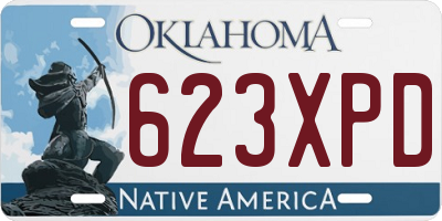OK license plate 623XPD