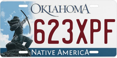 OK license plate 623XPF