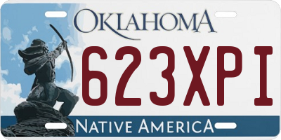 OK license plate 623XPI