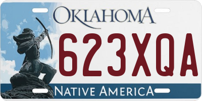 OK license plate 623XQA