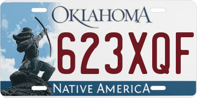 OK license plate 623XQF