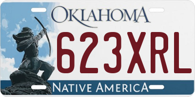 OK license plate 623XRL