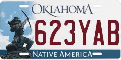 OK license plate 623YAB
