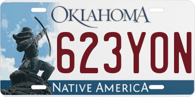 OK license plate 623YON