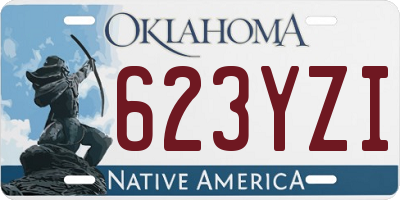 OK license plate 623YZI