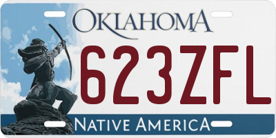 OK license plate 623ZFL