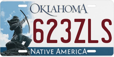 OK license plate 623ZLS