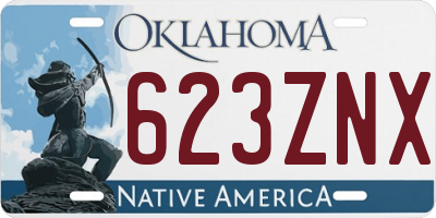 OK license plate 623ZNX