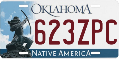 OK license plate 623ZPC