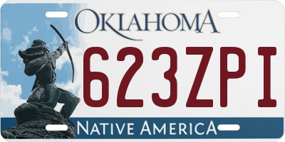 OK license plate 623ZPI