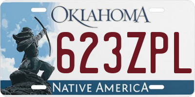 OK license plate 623ZPL