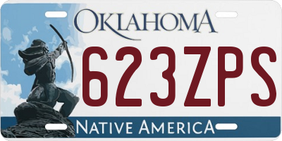 OK license plate 623ZPS