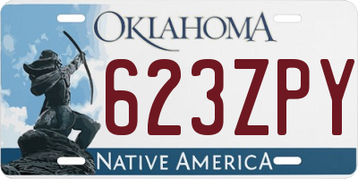 OK license plate 623ZPY