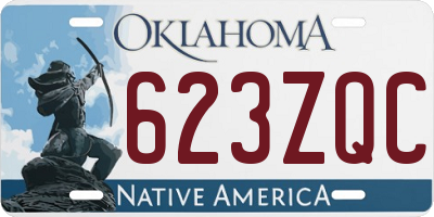 OK license plate 623ZQC