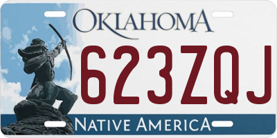 OK license plate 623ZQJ