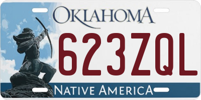 OK license plate 623ZQL