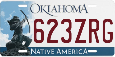 OK license plate 623ZRG