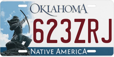 OK license plate 623ZRJ