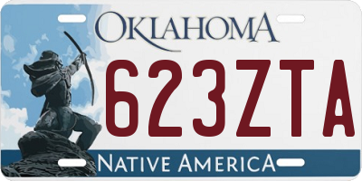 OK license plate 623ZTA
