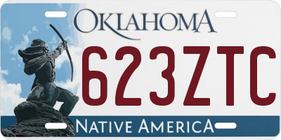 OK license plate 623ZTC